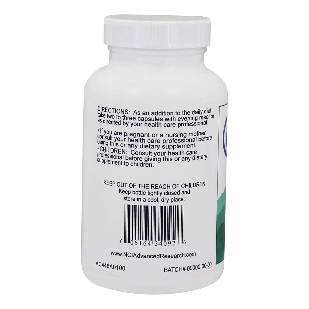 NCI Advanced Research Calcium Orotate Capsules bottle with glass of water supports daily routine.
