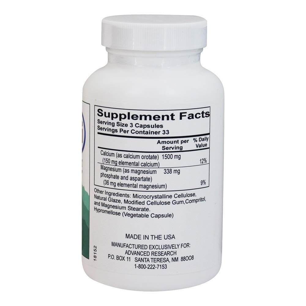 NCI Advanced Research Calcium Orotate Capsules tablet close-up for evening meals.