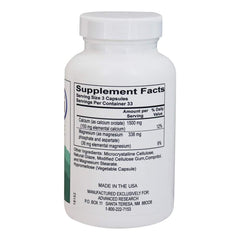 NCI Advanced Research Calcium Orotate Capsules tablet close-up for evening meals.