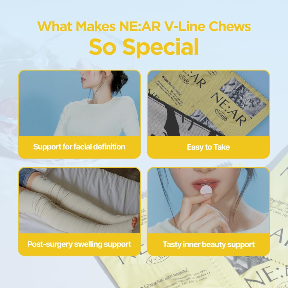 NE:AR V-Line Chews circulation visuals imply balanced wellness benefits.
