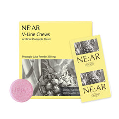 NE:AR V-Line Chews pineapple flavor packaging highlighting daily puffiness support.