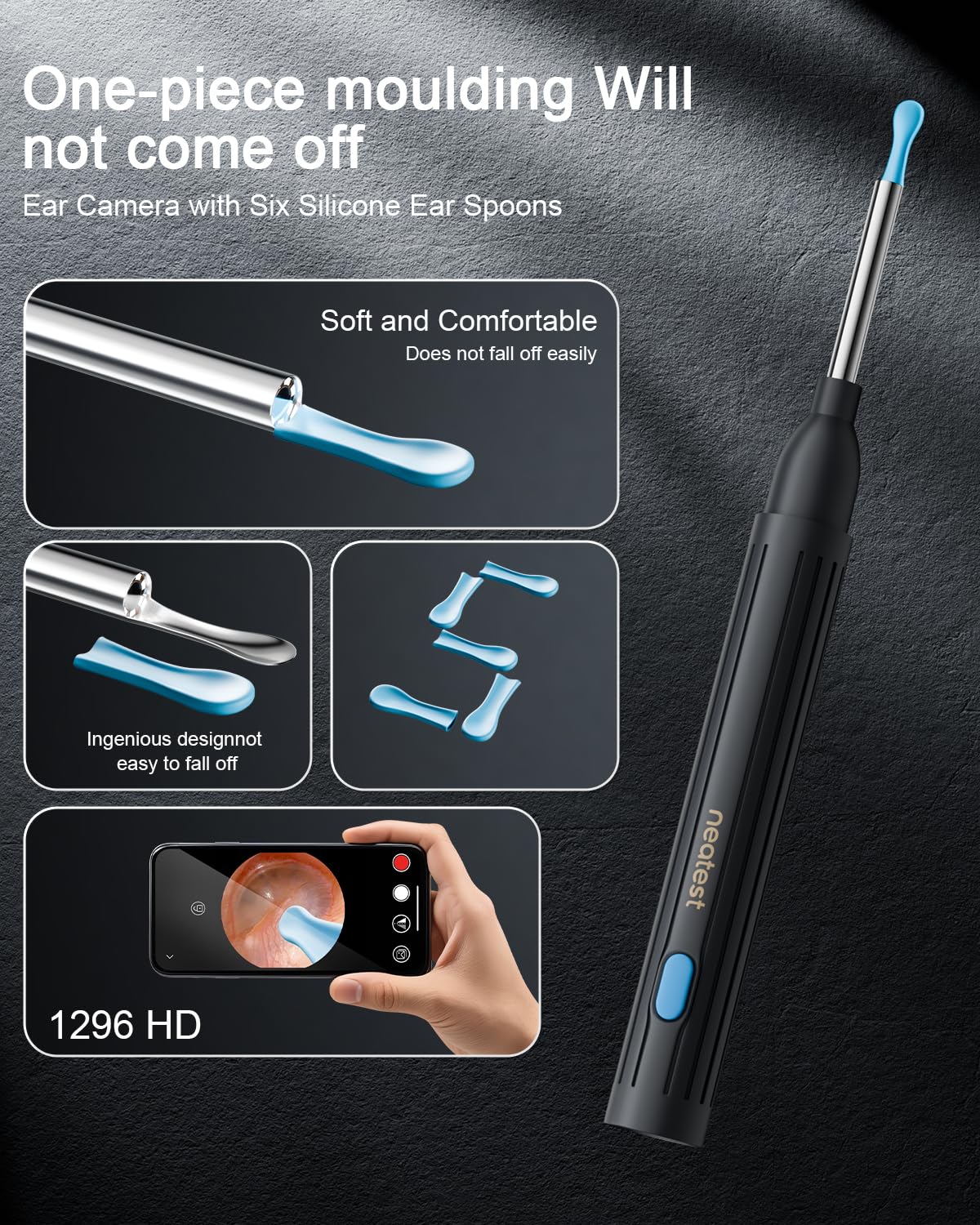 NEATEST wireless ear cleaner with rechargeable battery ensures long use between charges