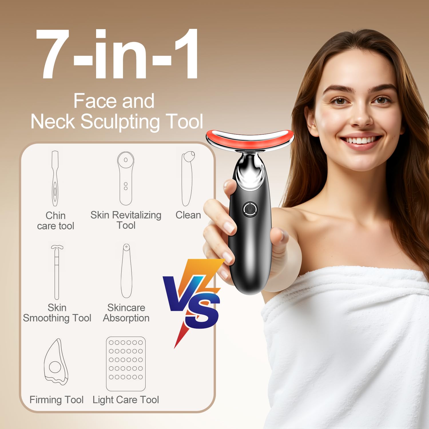 NeatLt green light mode supports balanced facial care routines