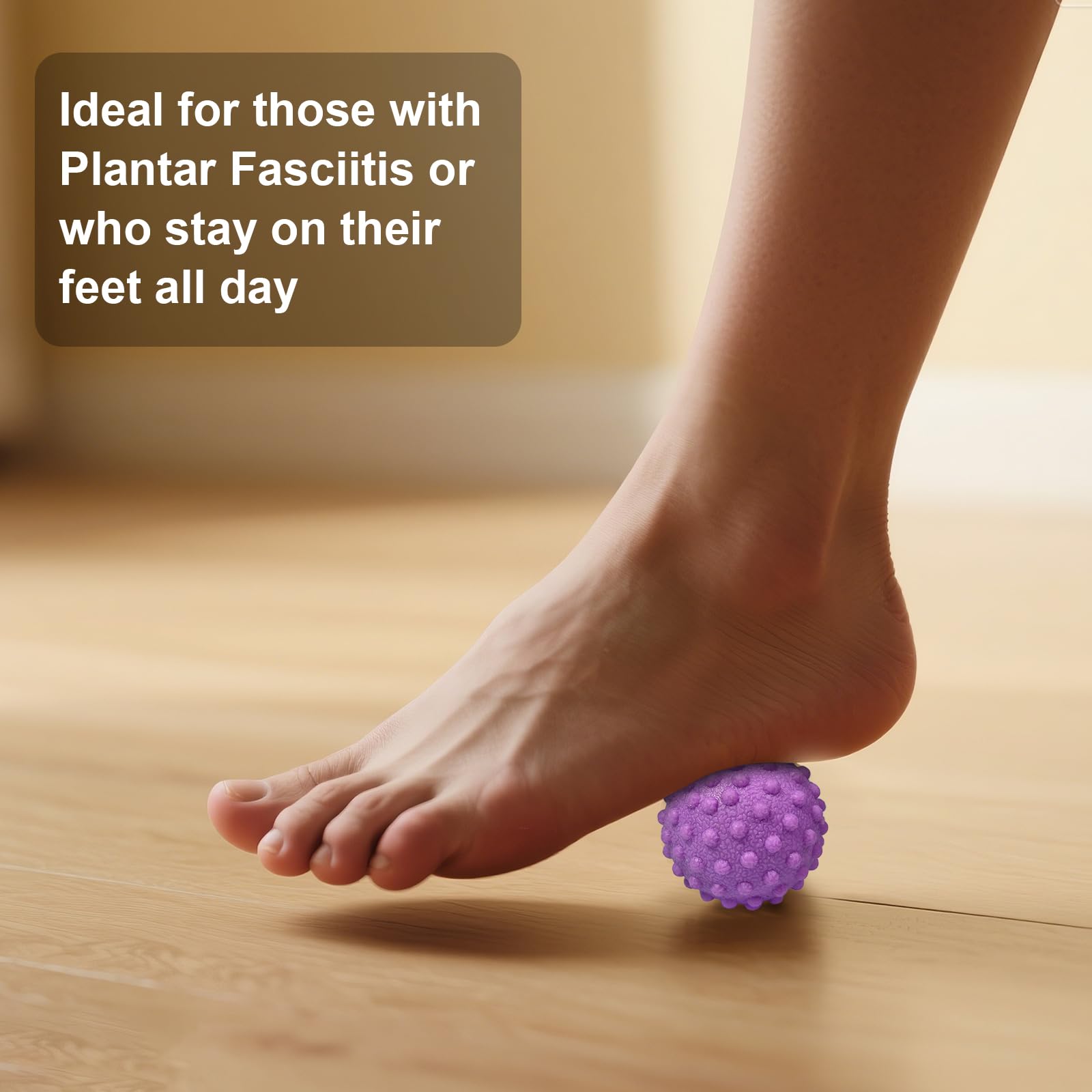 NEBORASTEP Foot Massage Ball in use on the sole supports trigger point therapy.