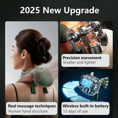 Neck Massager 2025 warmth with dual-zone heating for steady comfort