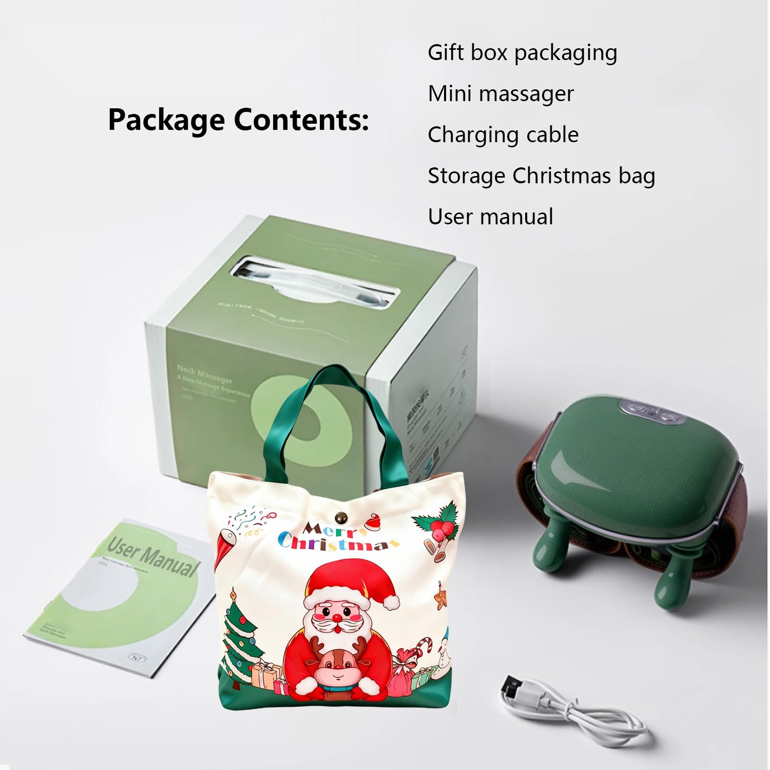 neck massager with heat – gift-ready packaging for Christmas gifting.