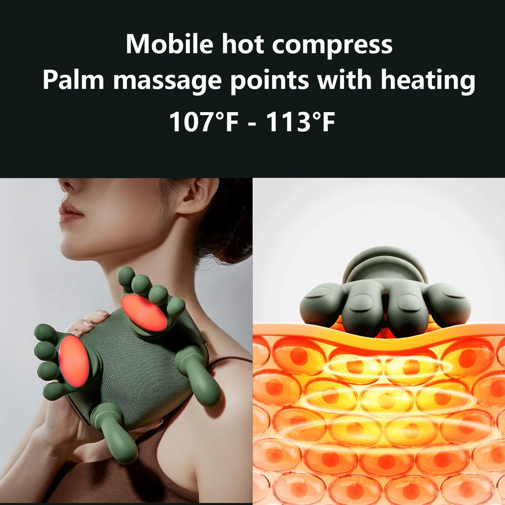 neck massager with heat – compact, portable design for on-the-go relief.