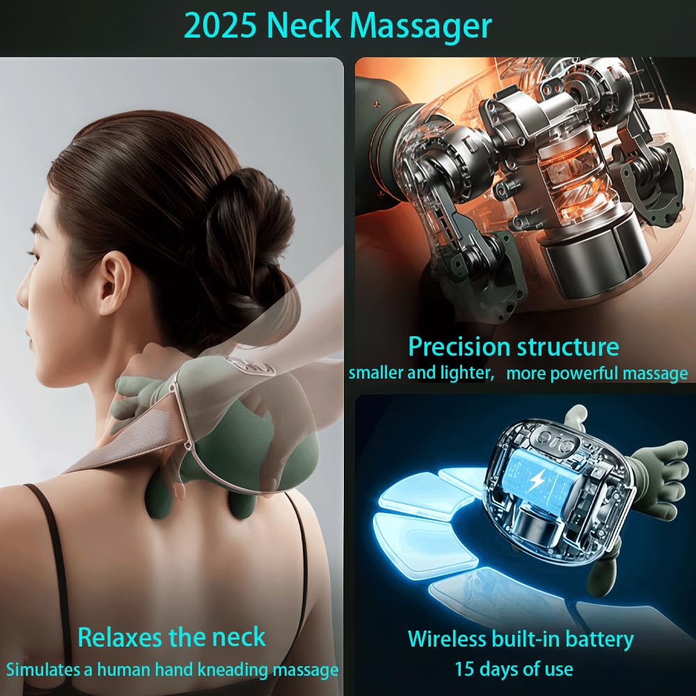 Neckmassager 2025 heat compression provides consistent warmth on the neck