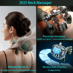 Neckmassager 2025 heat compression provides consistent warmth on the neck