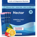 Nectar Calm Magnesium Glycinate Drink Mix – Sugar Free, Strawberry Lemonade (30 Sticks)