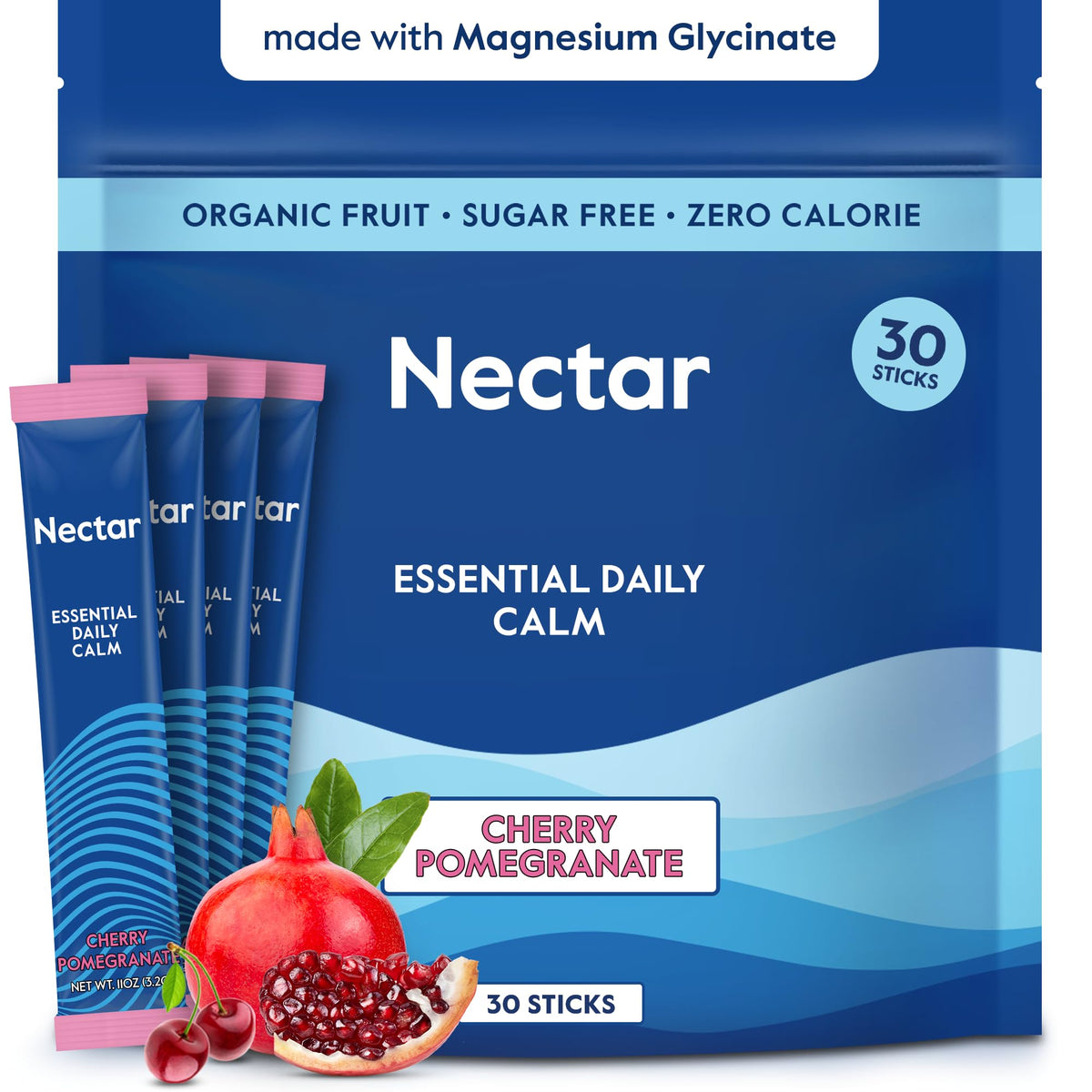 Nectar Calm bottle being poured for a relaxing evening routine.