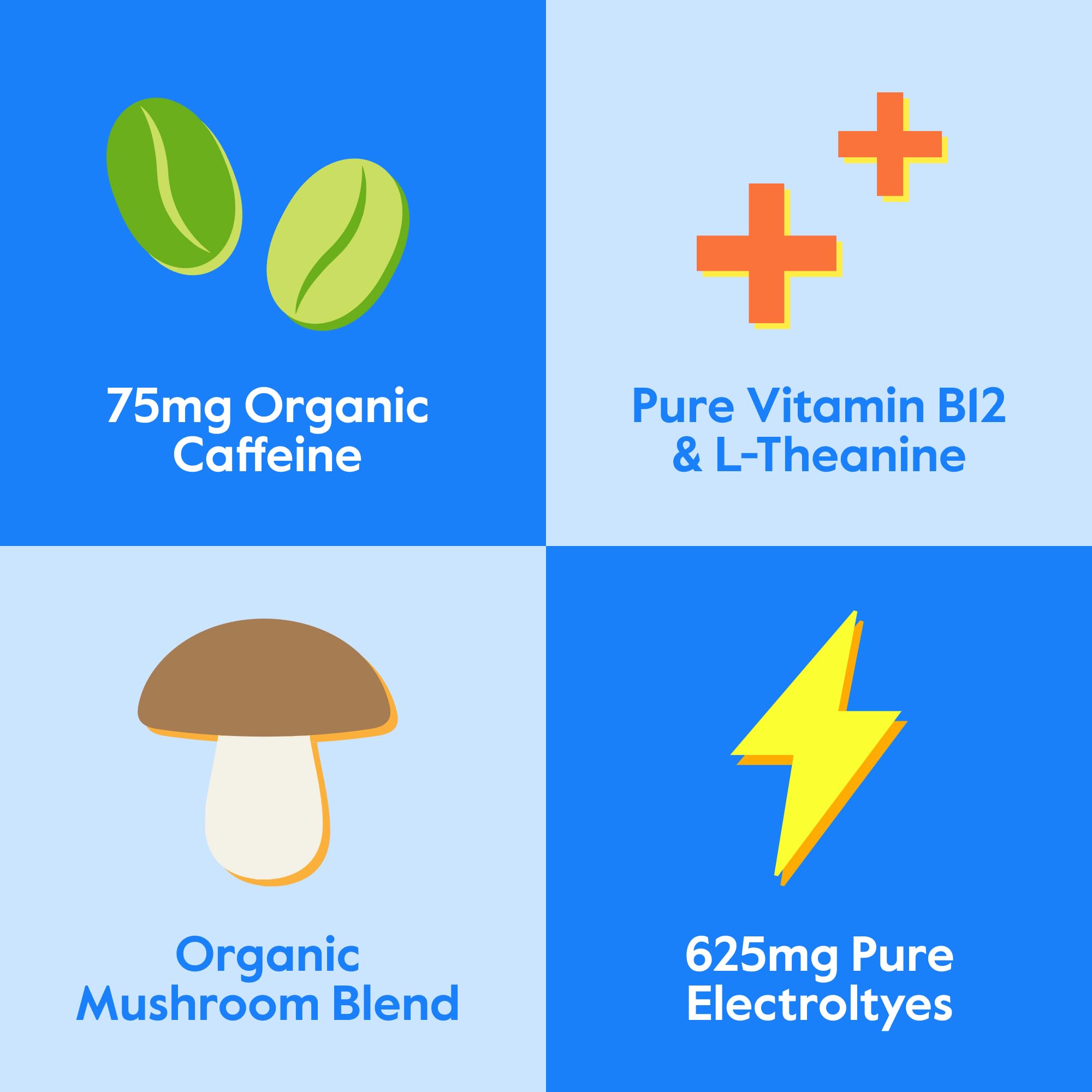 Nectar Energy Booster label highlights organic caffeine and B12 for daytime vitality.