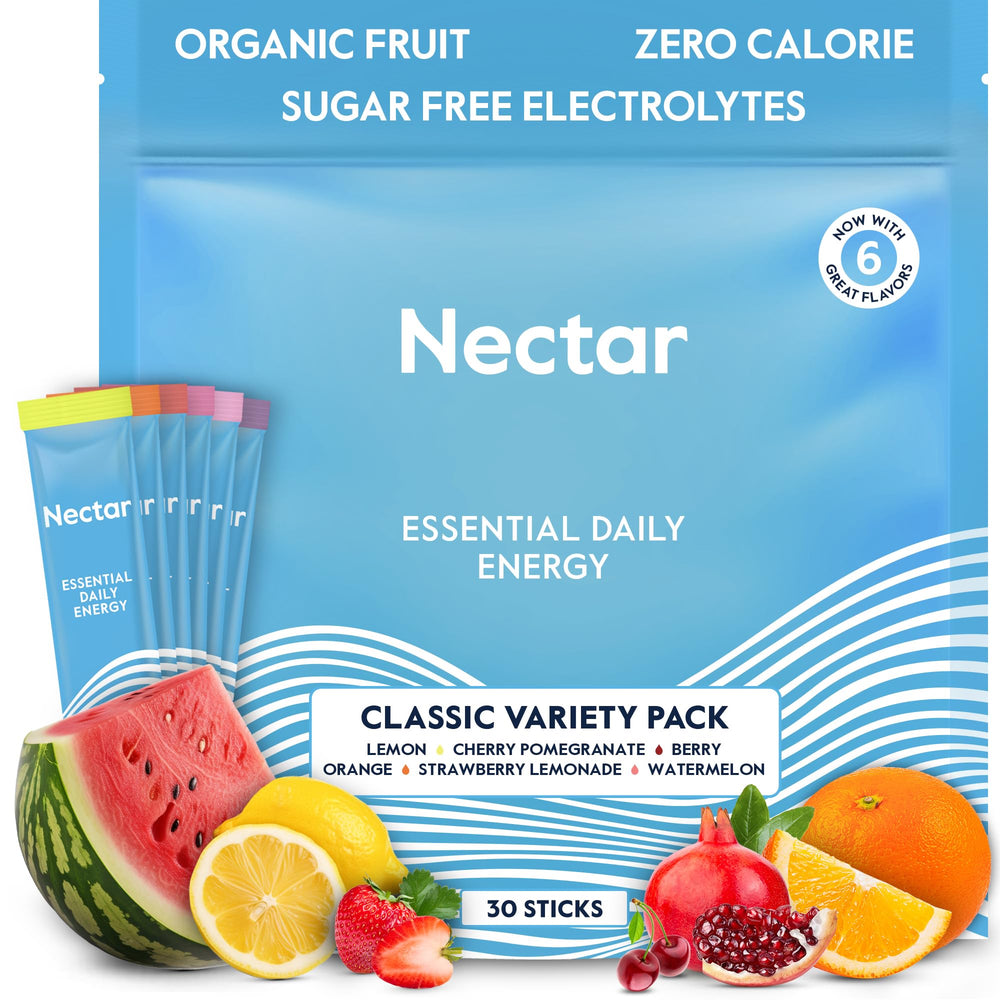 Nectar Energy Booster packets front view for a sugar-free energy lift