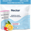 Nectar Hydration Packets – Electrolyte Powder (No Sugar, 0 Calories) – Strawberry Lemon, 18 Pack