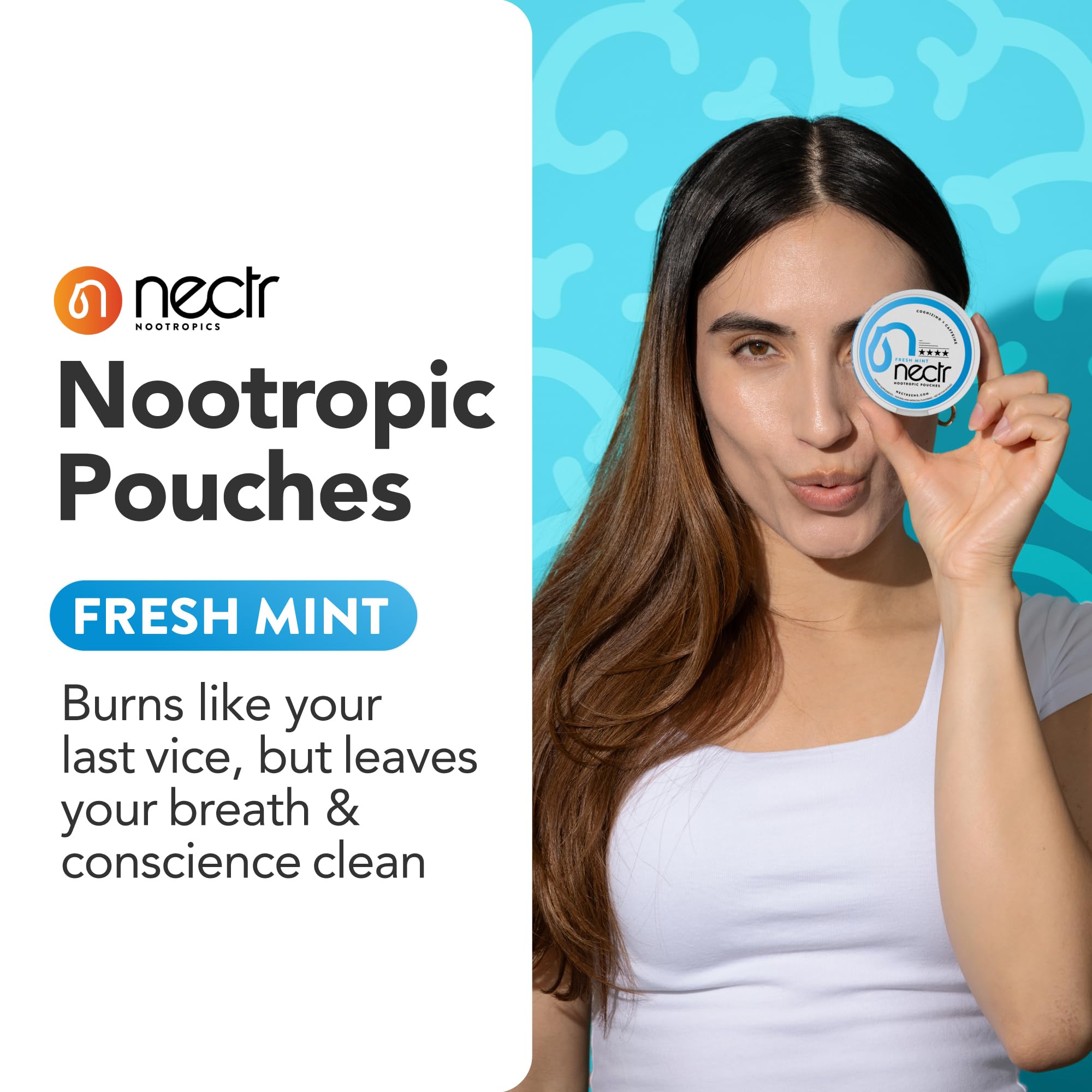 Nectr Energy pucks with 16 pouches per puck for easy dosing