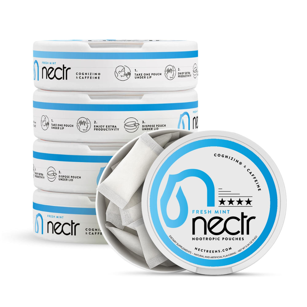Nectr Energy Fresh Mint pouch pack ready for on-the-go focus