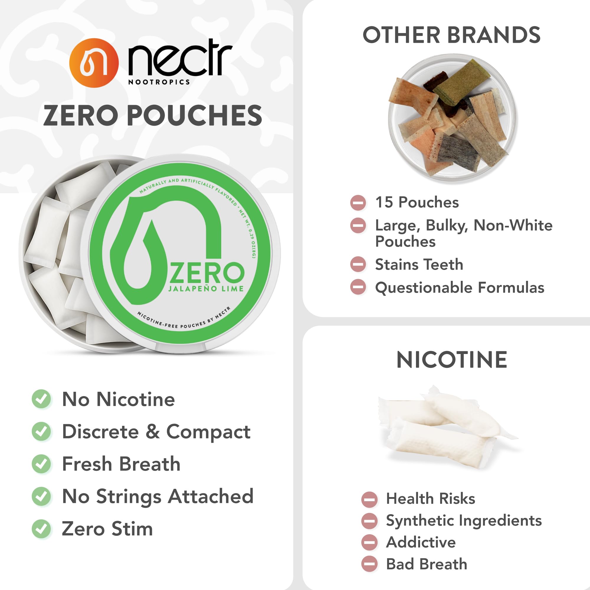 Nectr Energy Zero Sweet Mango texture close-up of dry-pouch surface.