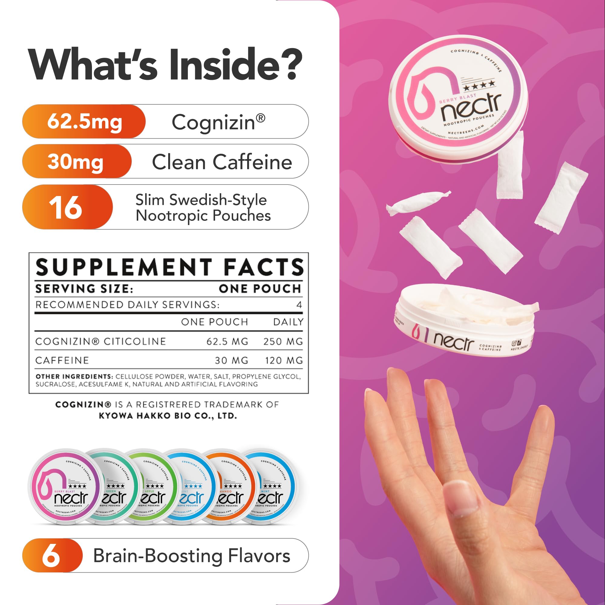 Nectr Five pucks per pack enabling flexible daily dosing