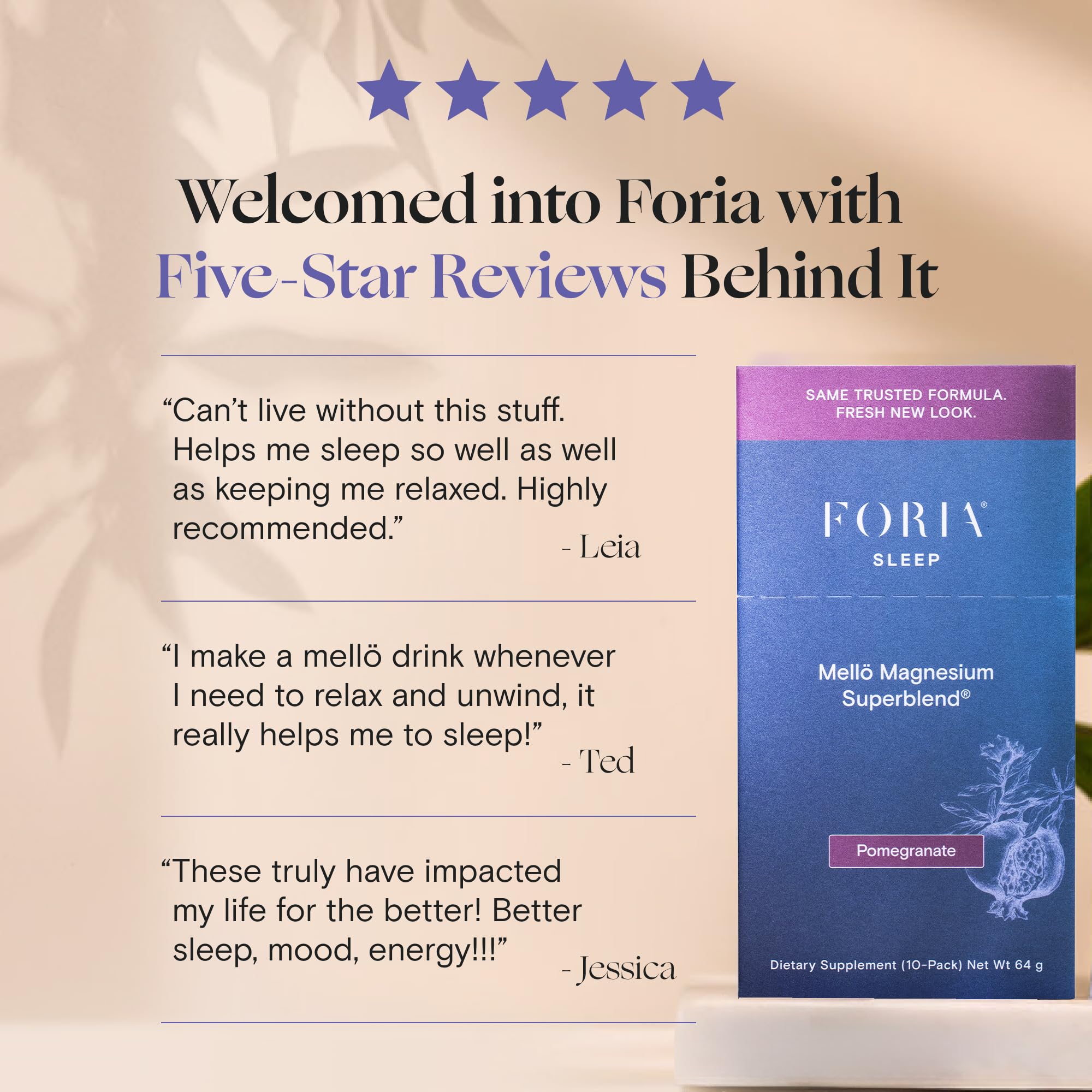 Vegan mellö formula shown with clean ingredient focus