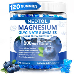 Nedtol magnesium glycinate gummies bottle-front for daily magnesium support