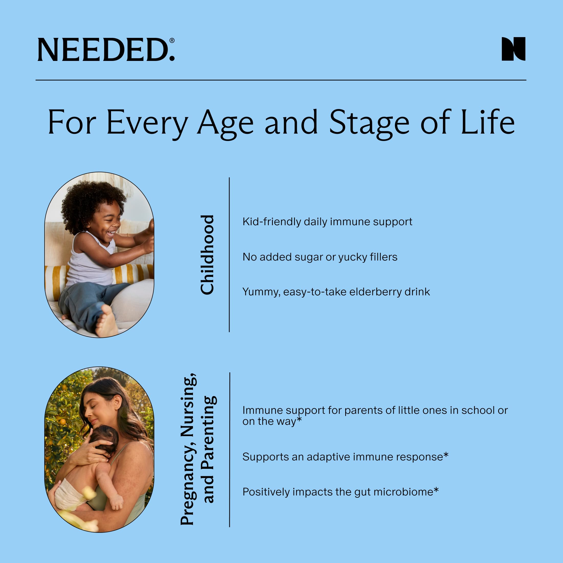 Needed Immune Support Powder family-pack designed for the whole household.