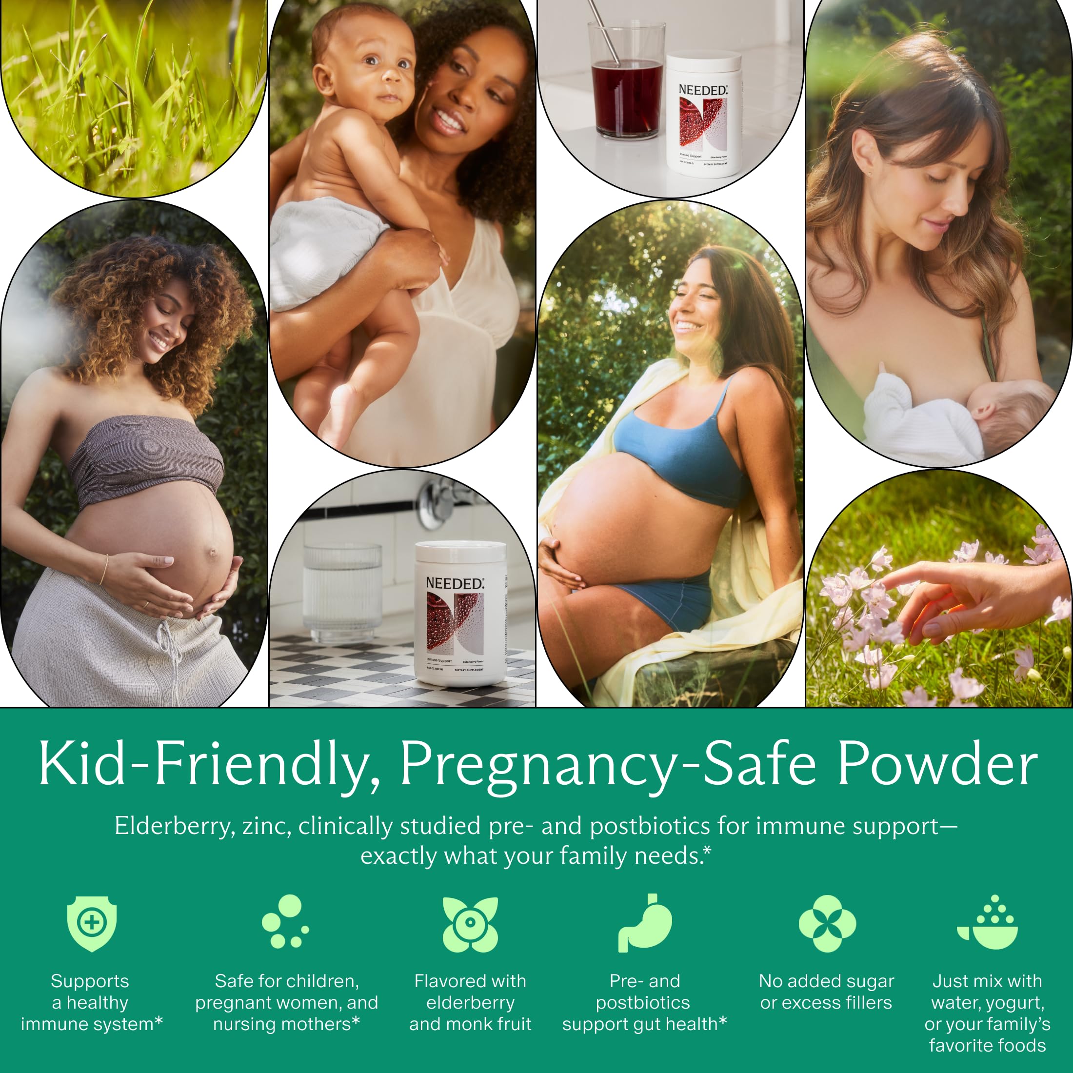 Needed Immune Support Powder mixed into yogurt for kids.