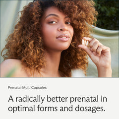 Needed Prenatal bottle closeup highlights easy to swallow capsules.