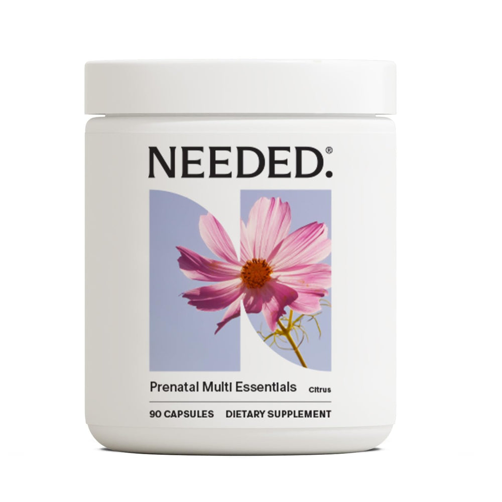 Needed Prenatal capsules in bottle support daily pregnancy nutrition.