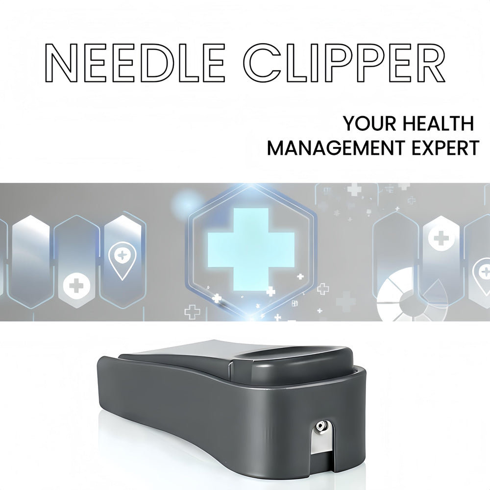 Needle Tip Clipper Black storage chamber with visible window keeps tips organized