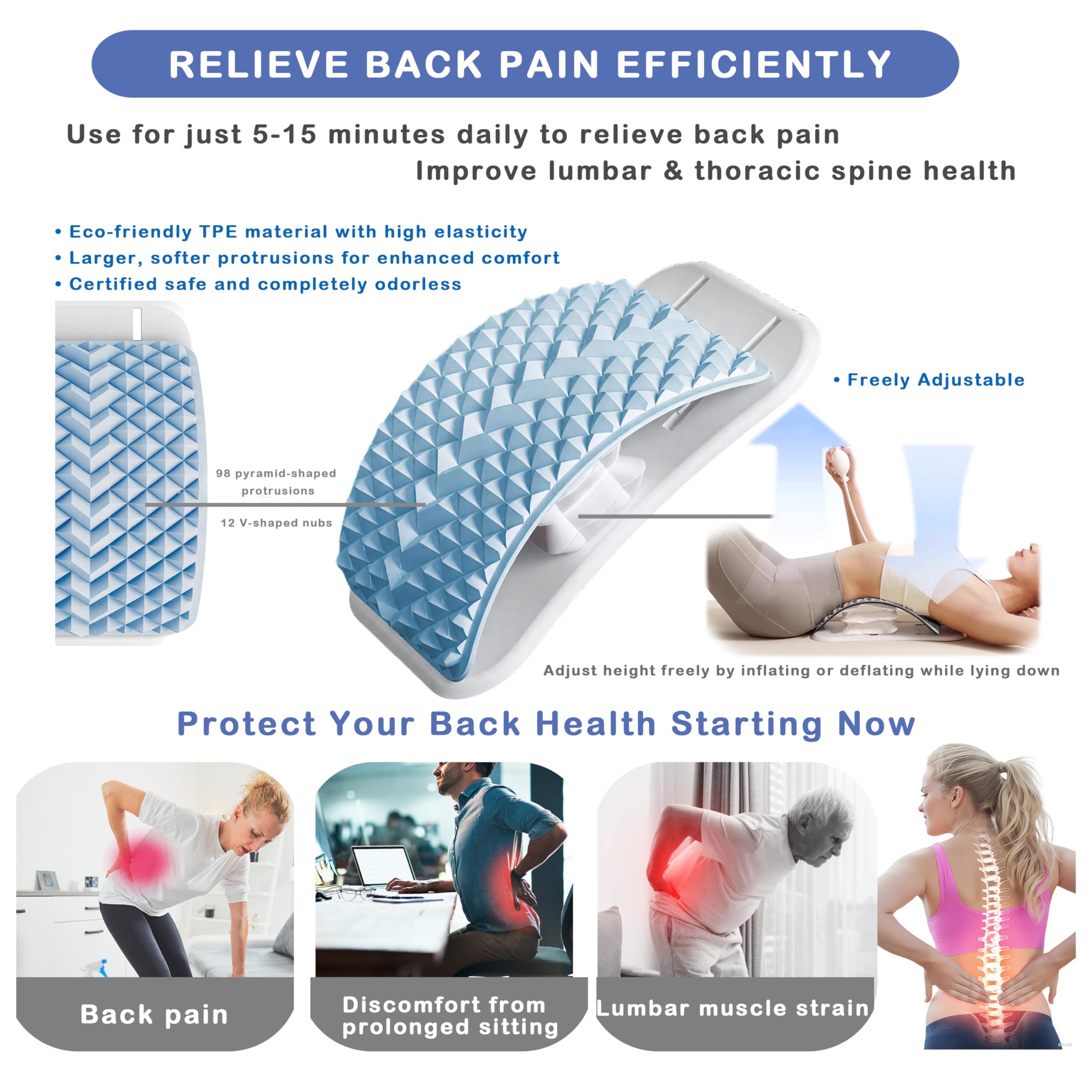 10-minute daily use supports posture improvement and muscle relaxation.