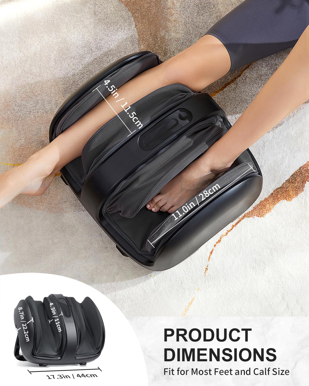 Nekteck adjustable calf bar supports versatile massage positions.