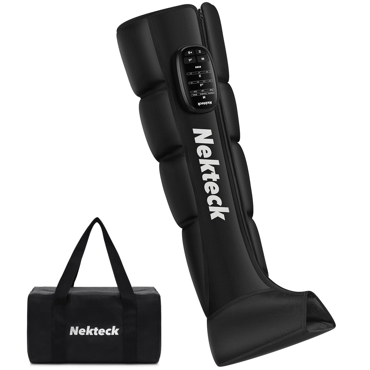 Nekteck cordless leg massager front view for convenient use