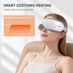 Nekteck Eye Massager in action delivering heat therapy to eyes.