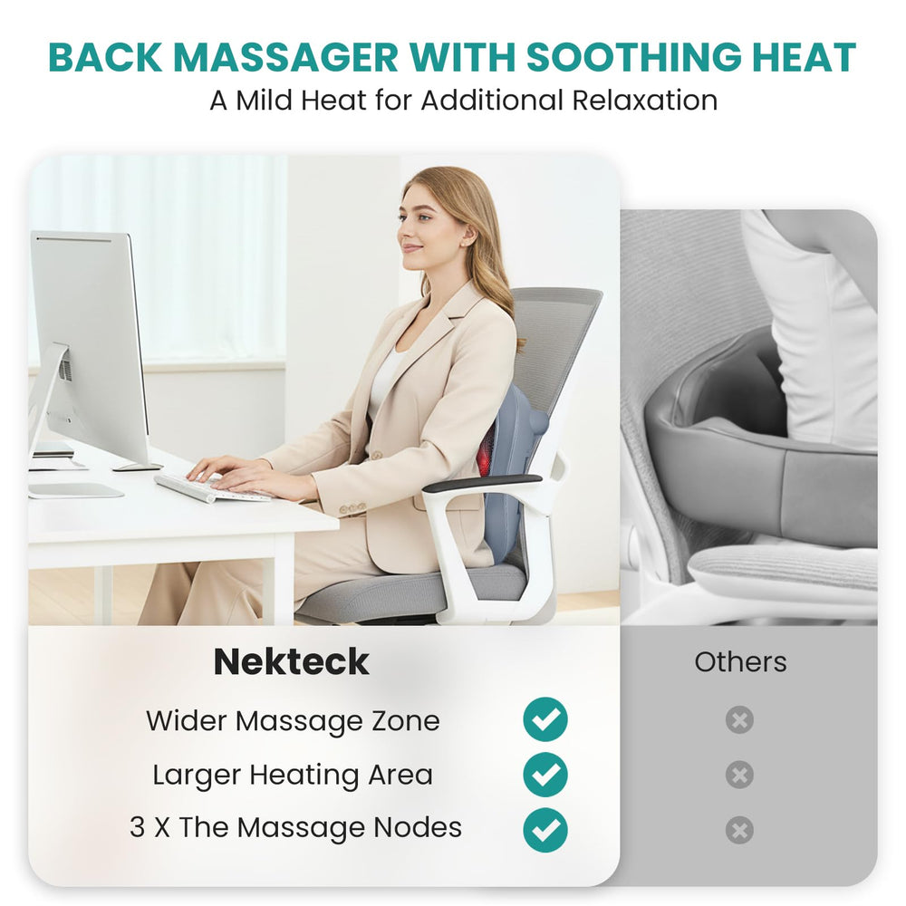 Nekteck foot massager with carry handle for easy transport.