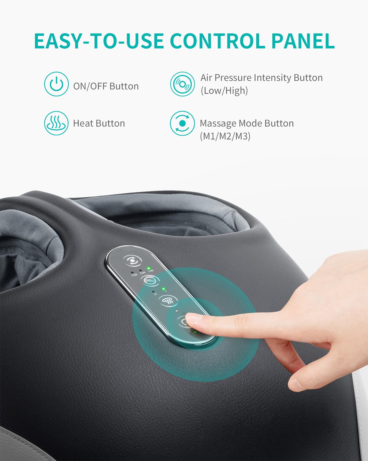 Nekteck foot massager targeting forefoot and heel for comprehensive care