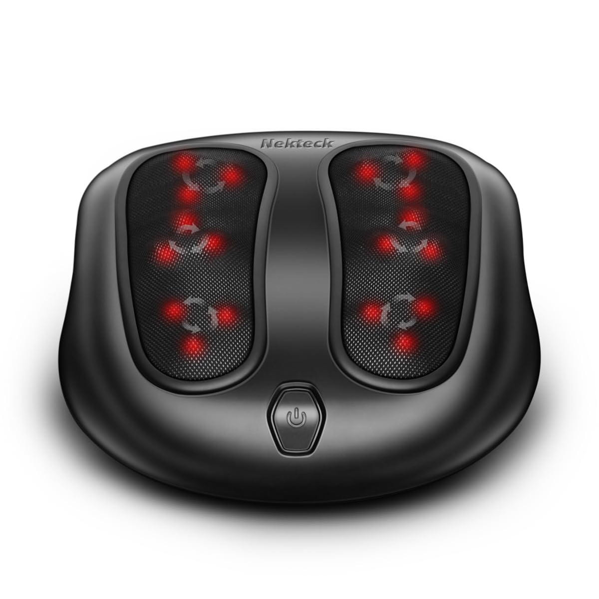 Nekteck foot massager with heat and 54 nodes for deep sole kneading.