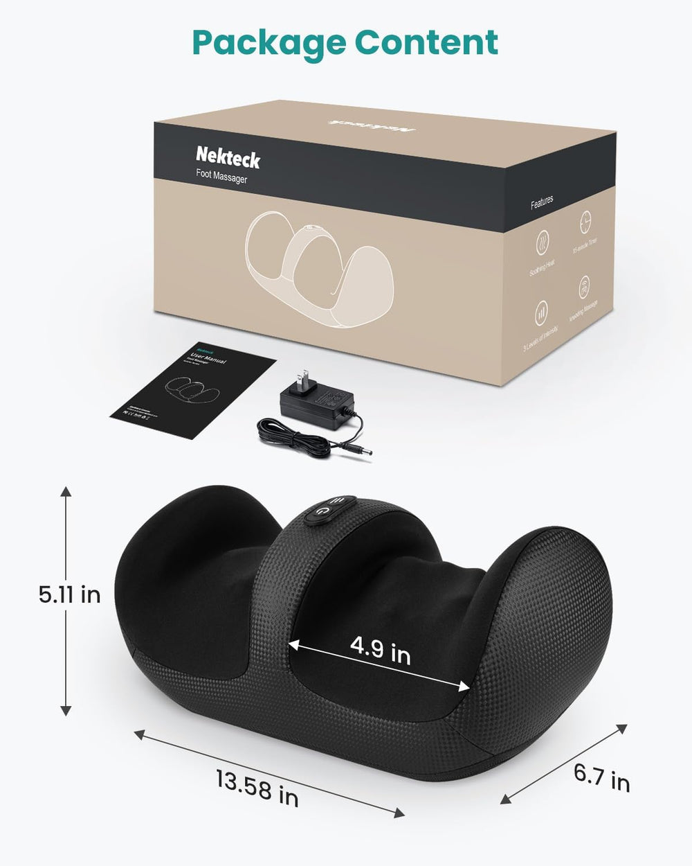 Nekteck home use massage device to unwind after workouts