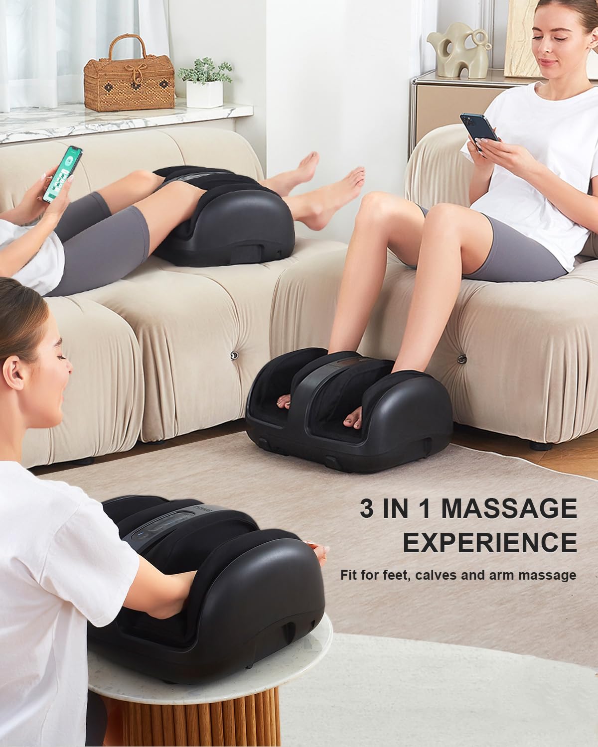 Nekteck panel control for quick massage customization and timer settings.