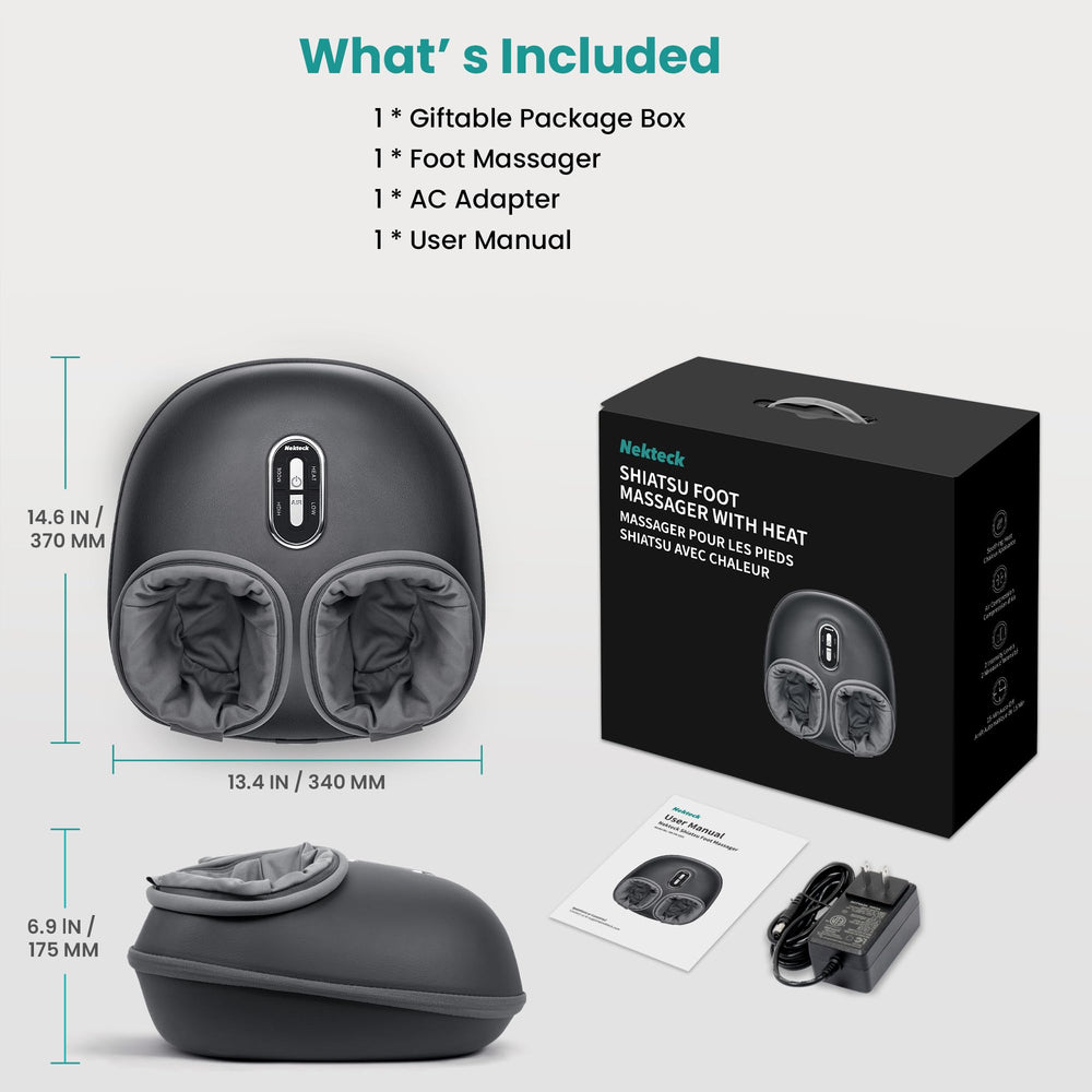 Nekteck massager includes a 1-year warranty for peace of mind.