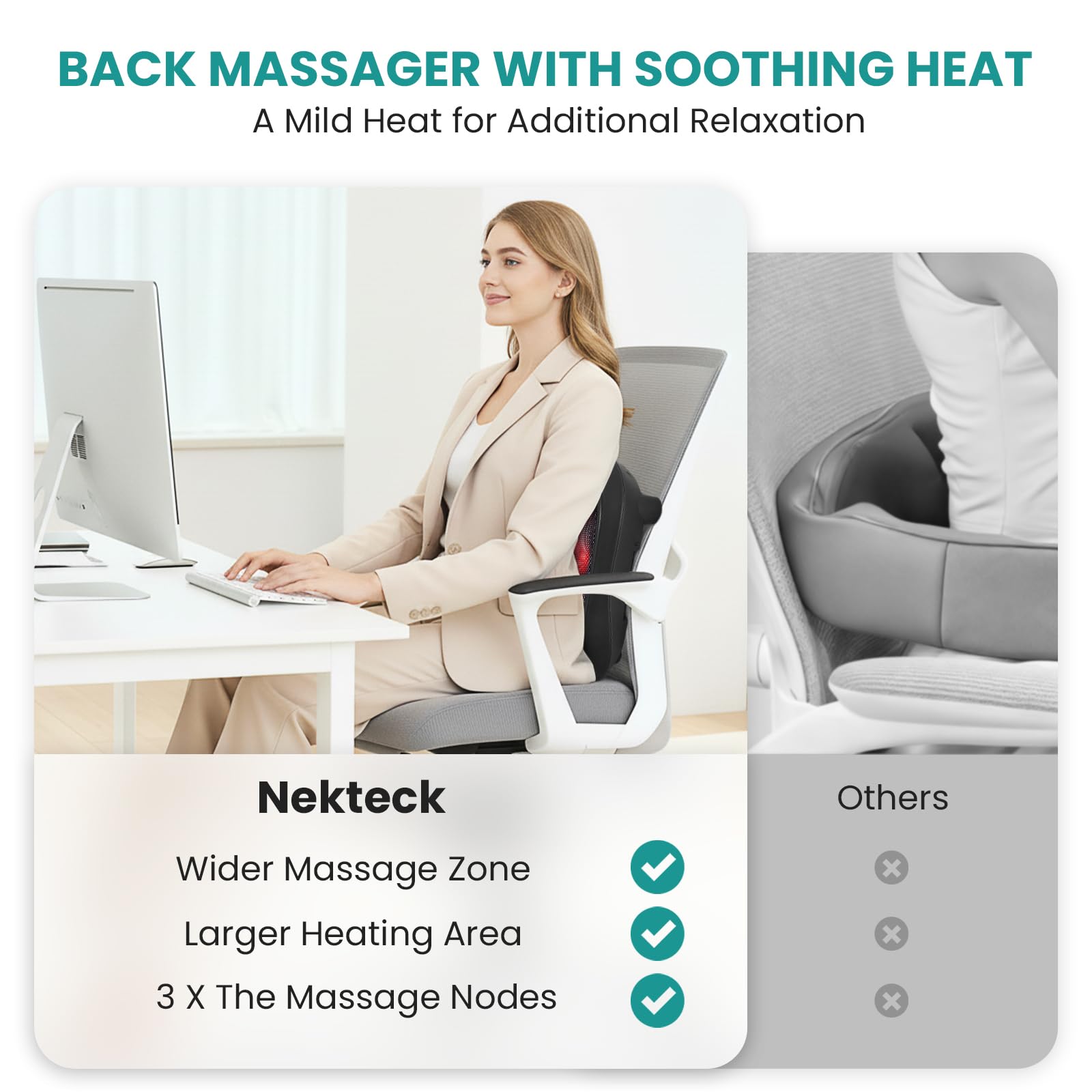 Nekteck ideal for home or office foot care sessions.
