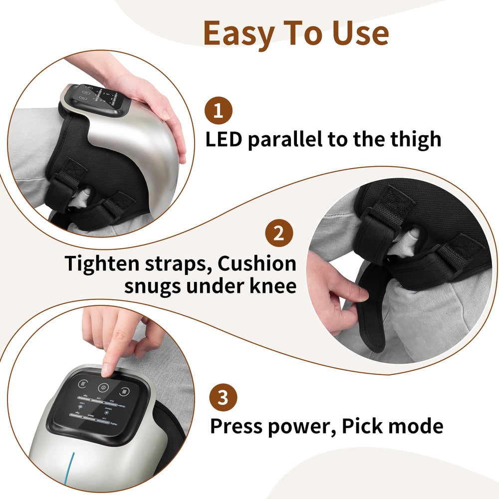 Nekteck Knee Massager safety features include auto shut-off and overheat protection.