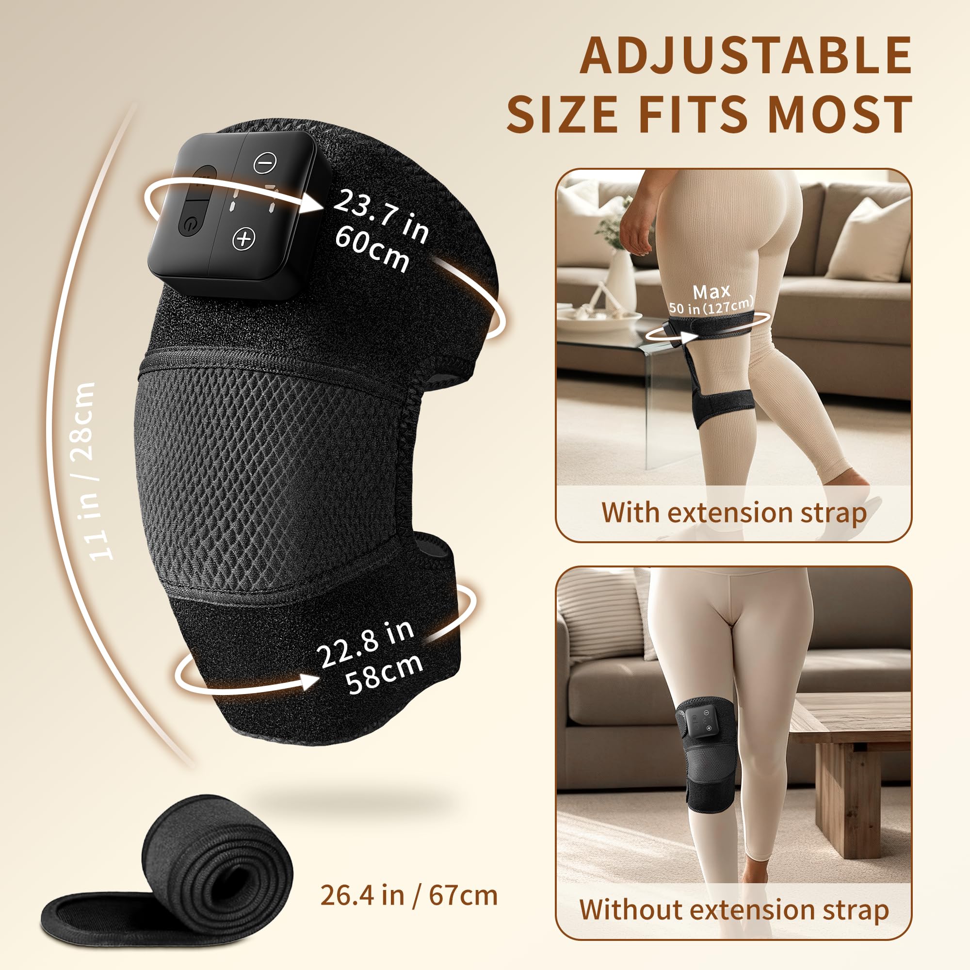 Nekteck 3-in-1 design fits knee elbow shoulder comfortably