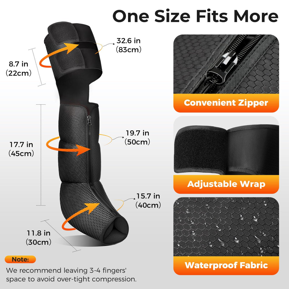 Nekteck leg compression massager 3-in-1 design covers feet, calves, and thighs