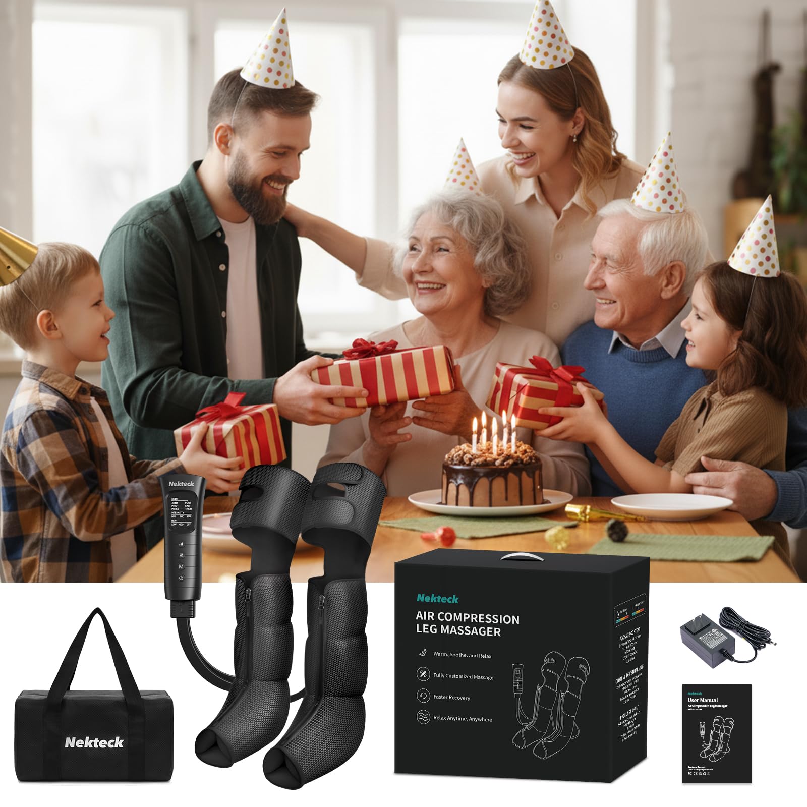Nekteck leg compression massager ideal gift for active lifestyles