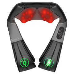 Nekteck neck-back-massager cordless front view for on-the-go relief and convenience.