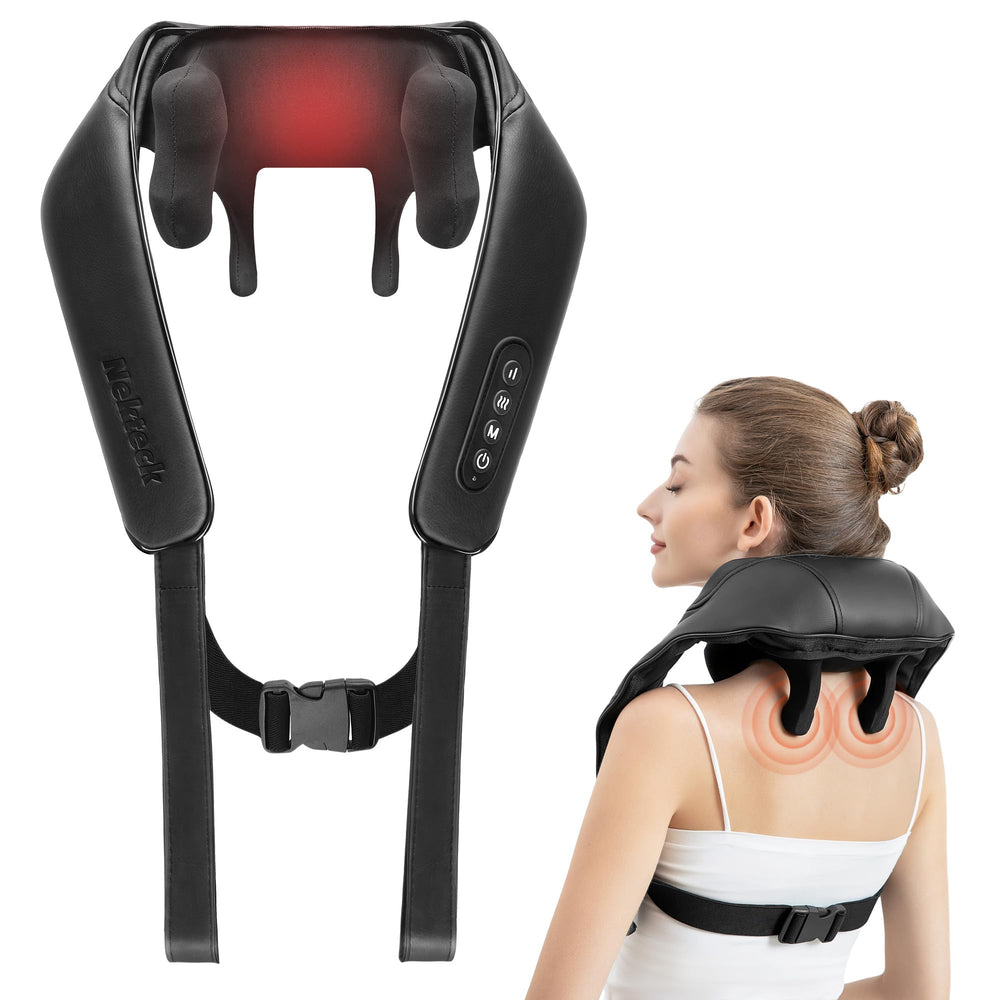 Nekteck neck massager close-up of six massage heads for targeted relief