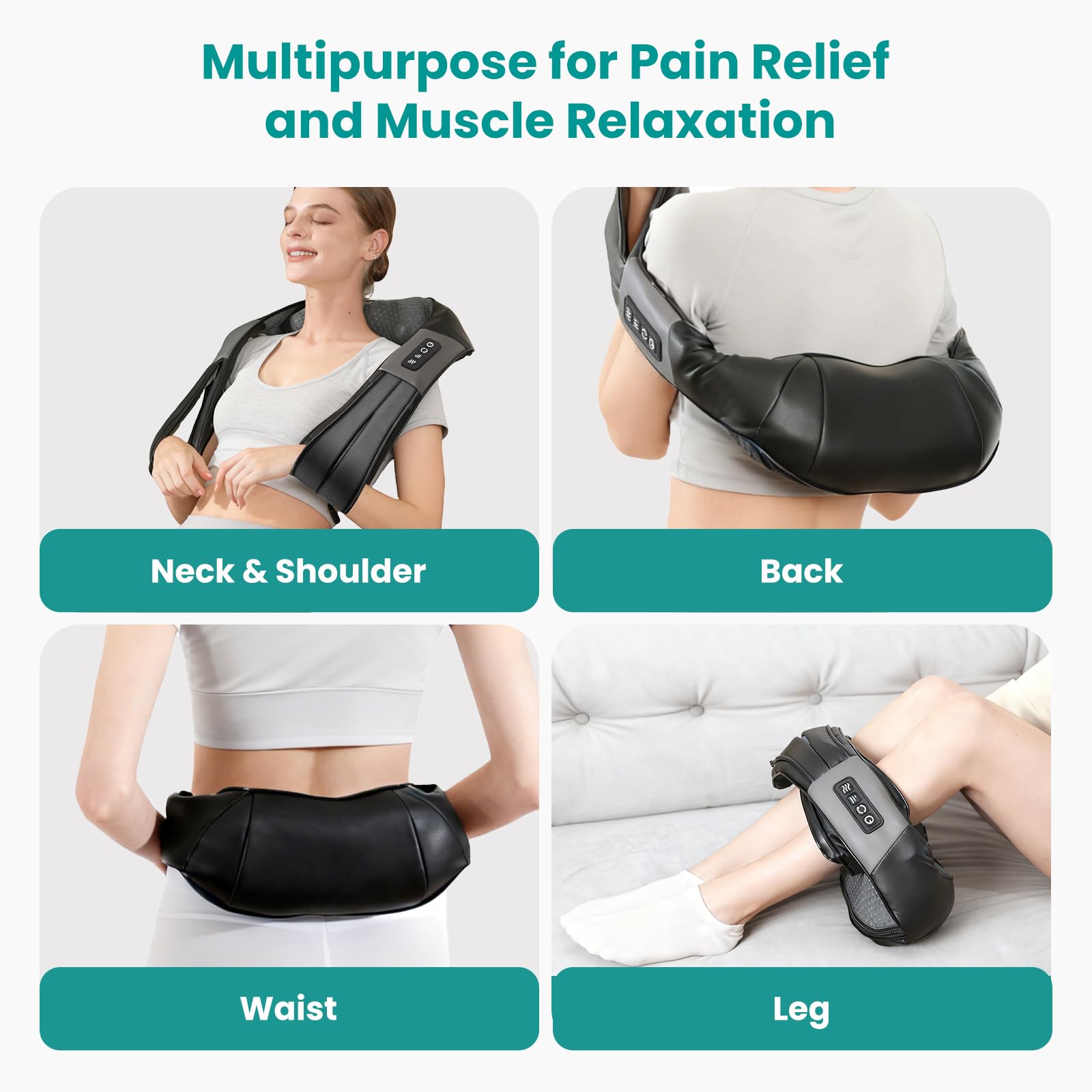 Nekteck neck massager with direction control for targeted relief