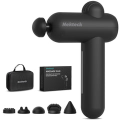 Nekteck percussion massage gun with 12mm amplitude for deep relief and recovery sessions.