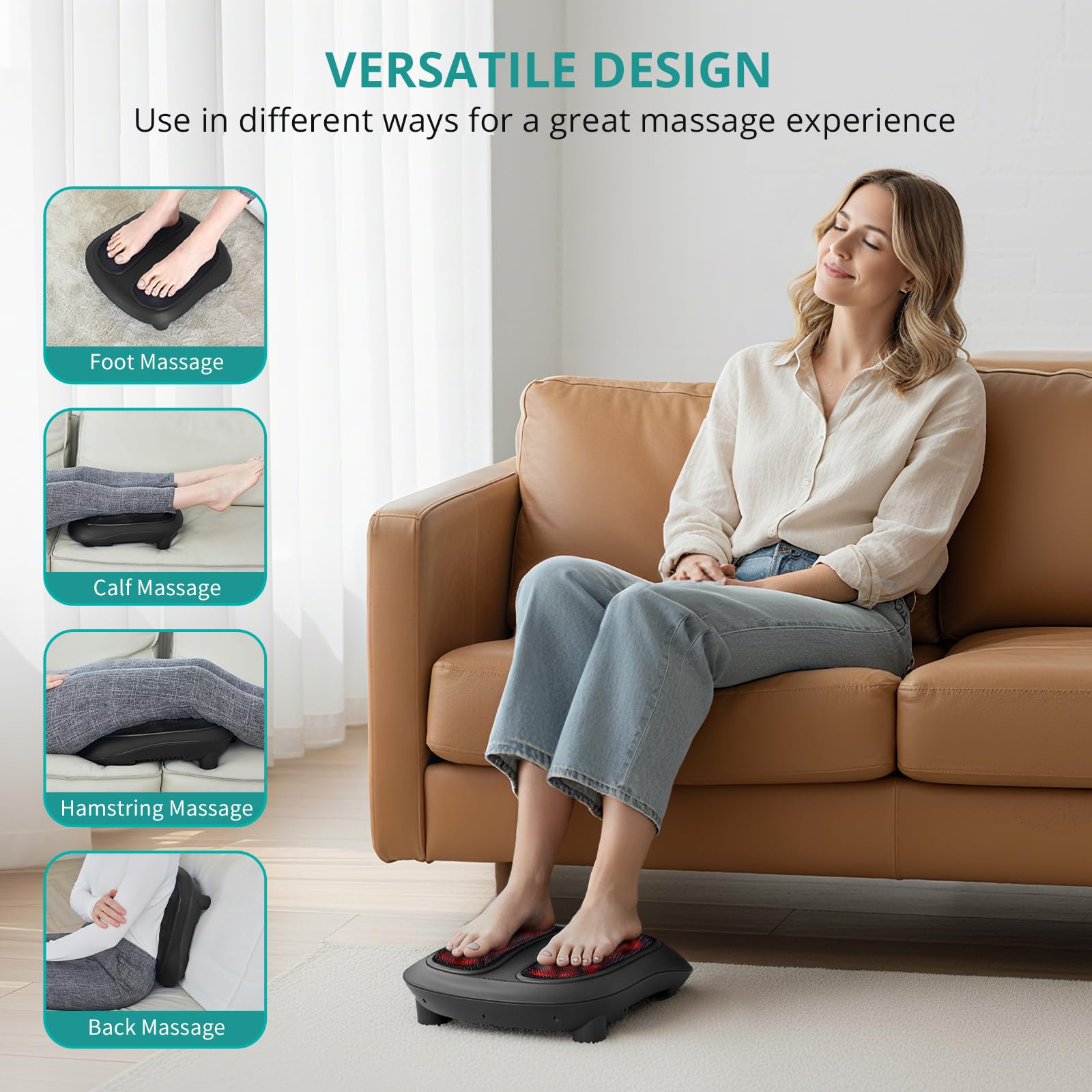 Nekteck portable unit allows toe-access power and easy control.