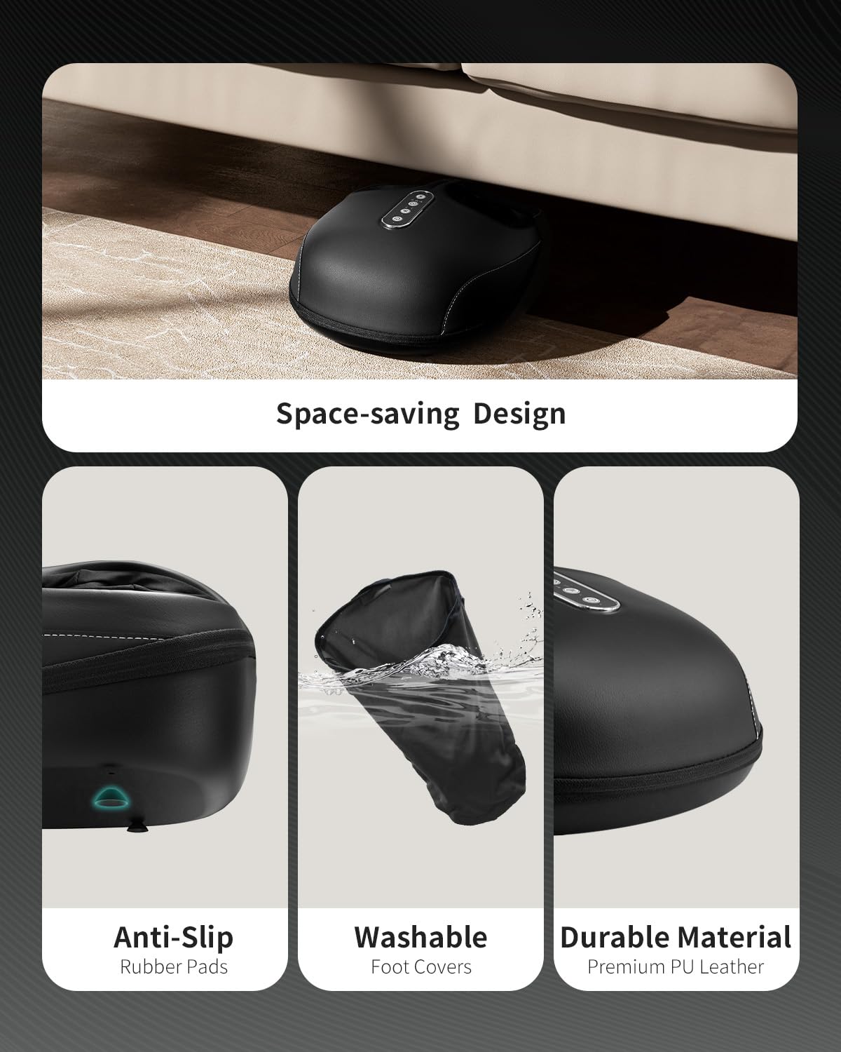 Nekteck Shiatsu foot massager waterproof surface for easy cleaning